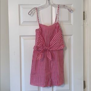 LeLis red gingham Romper